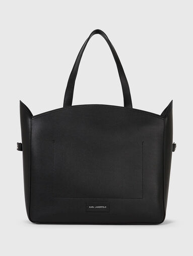 Leather bag with tote bag and logo - 2