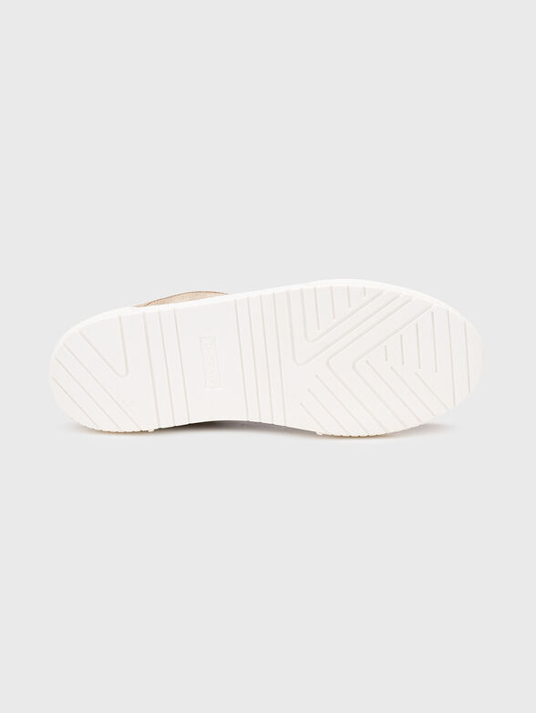 Suede sports shoes with logo - 4