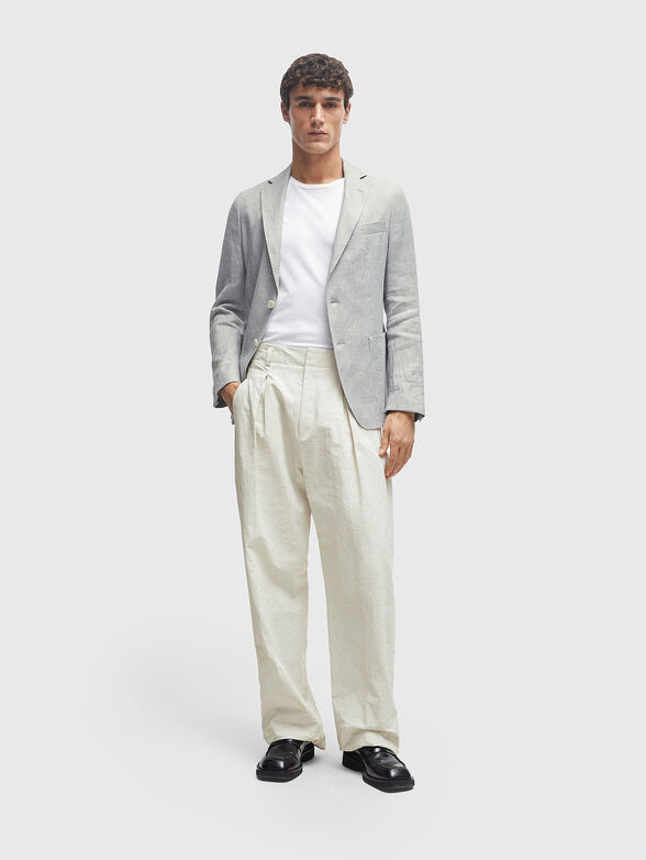 HANRY grey jacket in linen blend - 1
