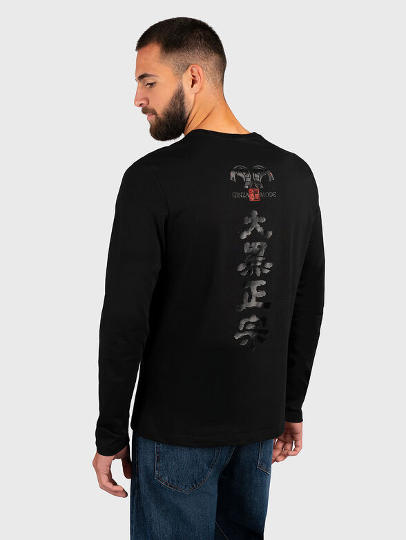 Embroidered long sleeve t-shirt with print  - 2