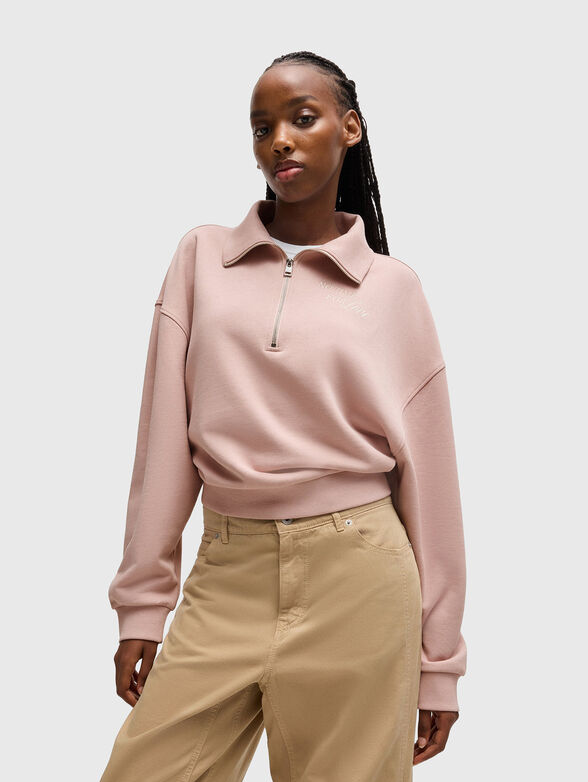 Sweatshirt with zip collar - 1