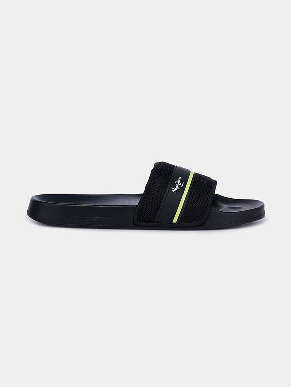 Slide sandals in black - 1
