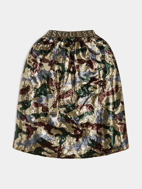 Skirt with camouflage design  - 2