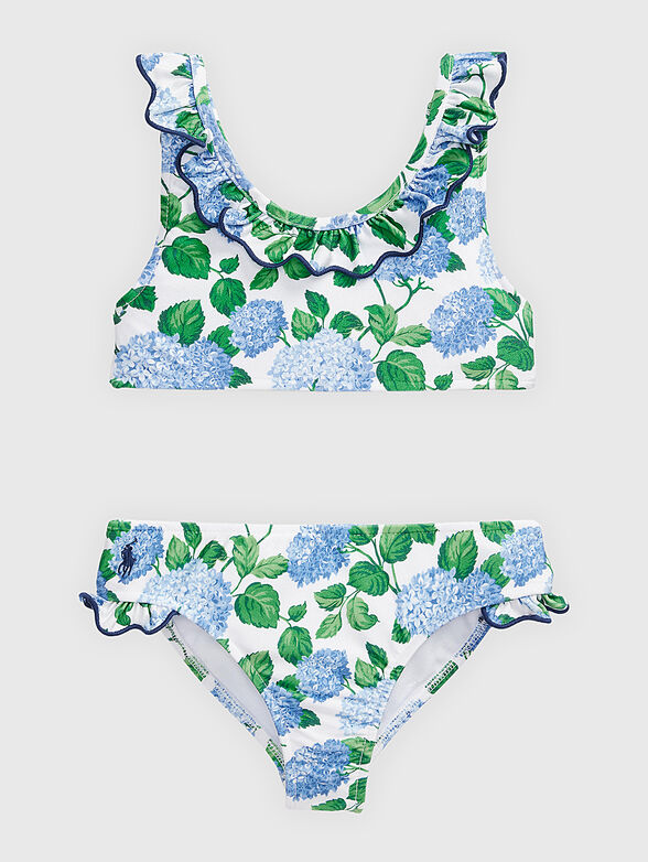 Two-piece swimsuit with floral print - 1