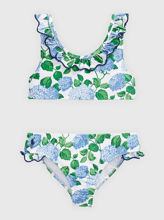 Two-piece swimsuit with floral print - 1