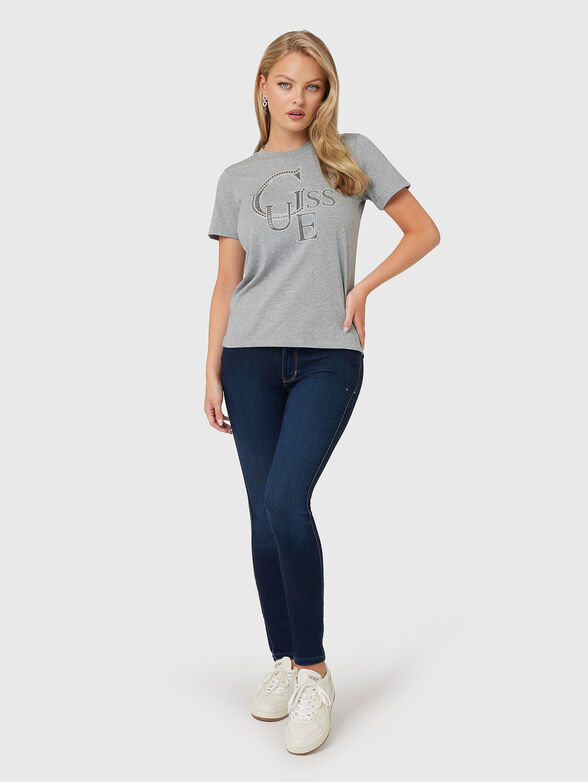 Black T-shirt with rhinestones  - 2
