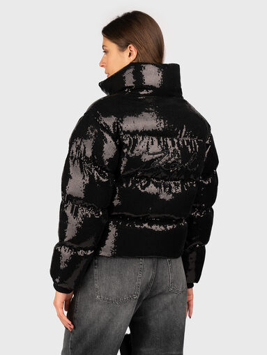 Black jacket with appliqued sequins - 2