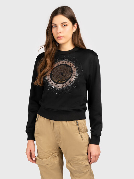 Sweatshirt with rhinestones - 1