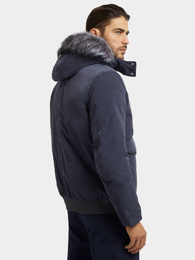 Padded jacket with hood in black - 3