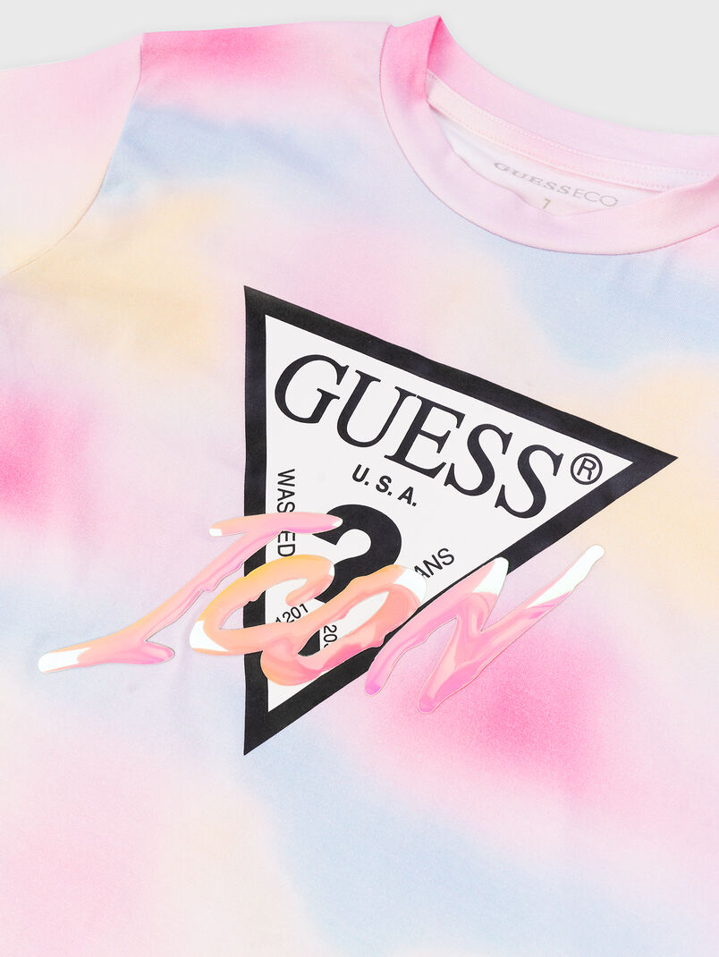 T-shirt with triangular logo print - 3