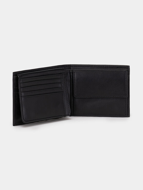 Leather wallet with logo detail - 3