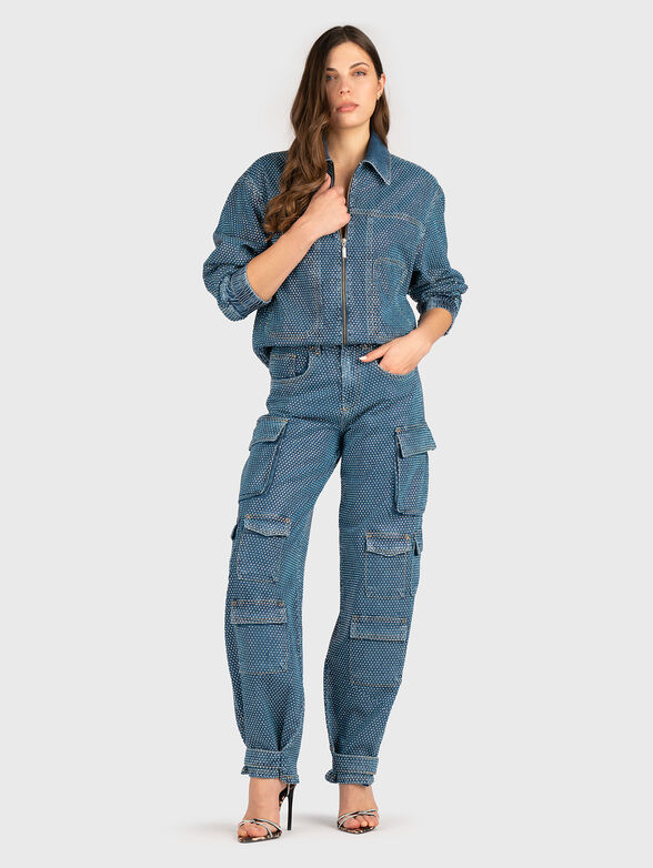 Cargo jeans with rhinestones - 6