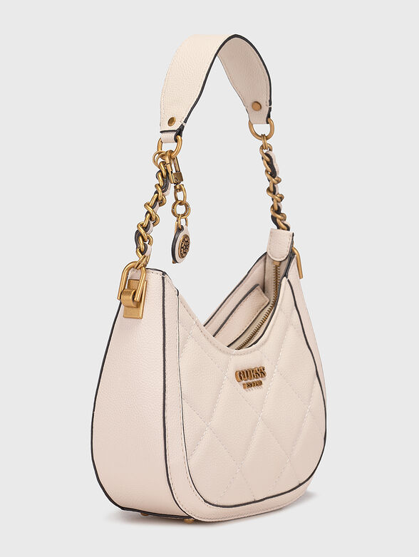 ABEY hobo bag in beige color with quilted effect - 3