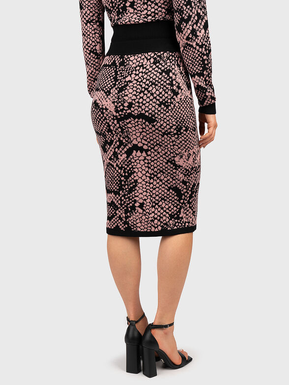 Knit skirt with animal print - 2