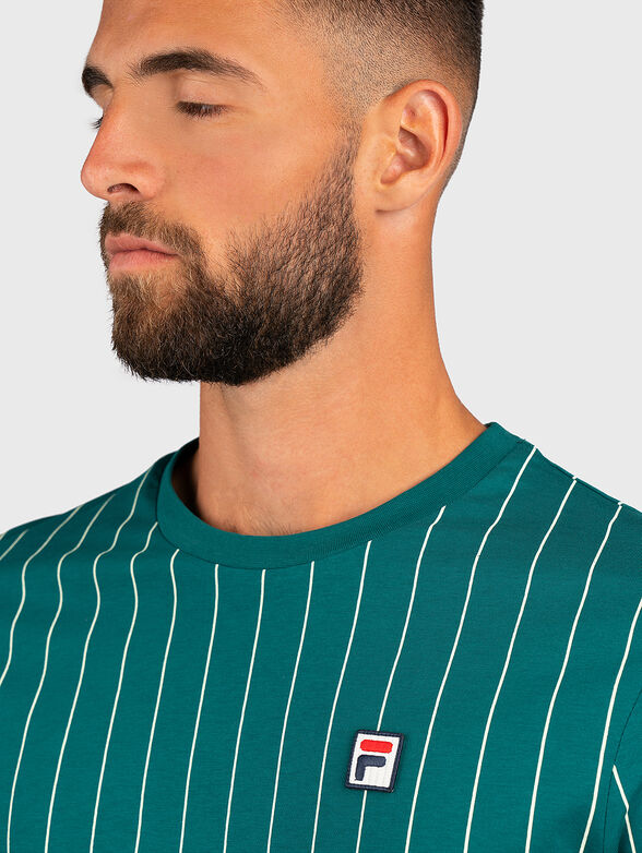 HOGAN striped t-shirt with logo accent - 4