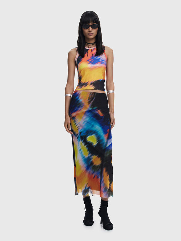 Printed midi skirt - 0