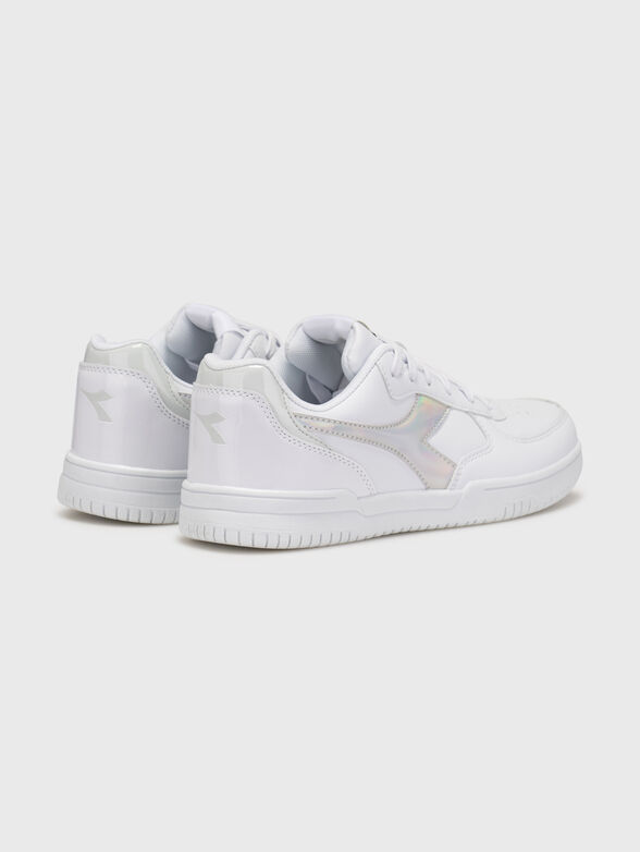 RAPTOR white sneakers with holographic logo detail - 3