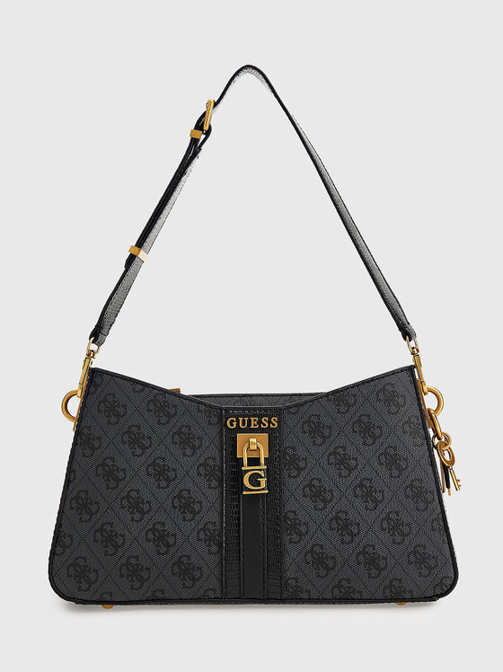GINEVRA black bag with monogram logo print - 1
