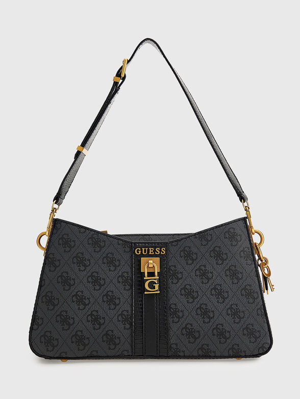 GINEVRA black bag with monogram logo print - 1