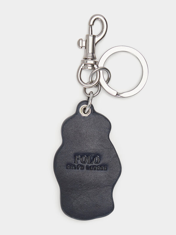 Leather keychain with Polo Bear embroidery - 2
