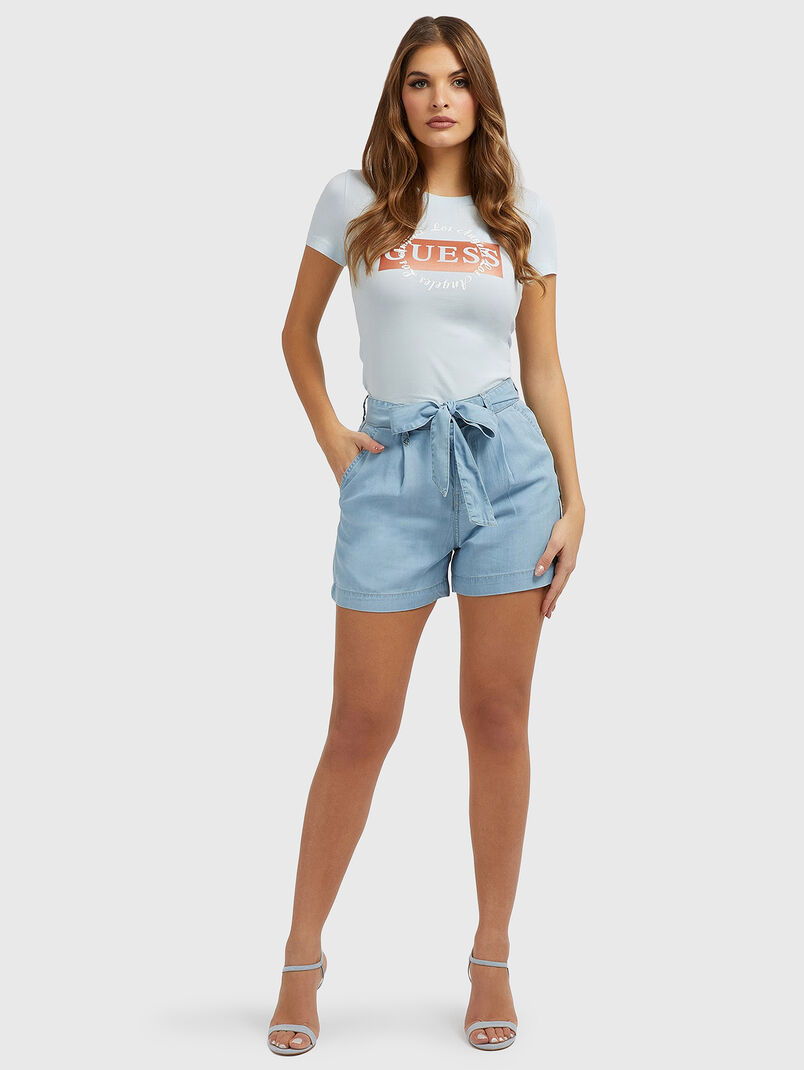 NENITA blue shorts with belt  - 3