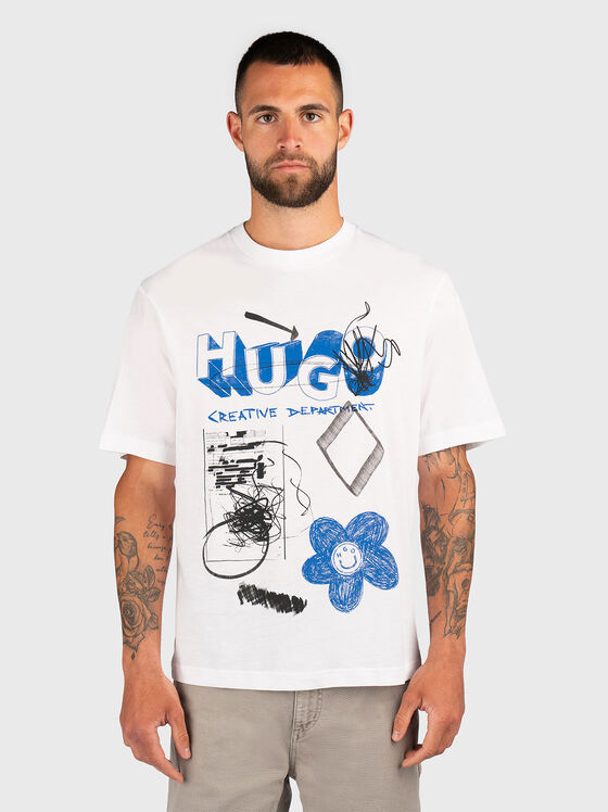 Cotton T-shirt with print - 1