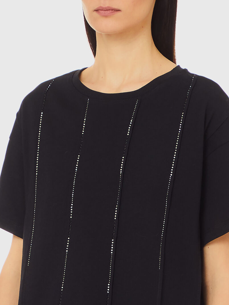 Black blouse with accent lines - 2