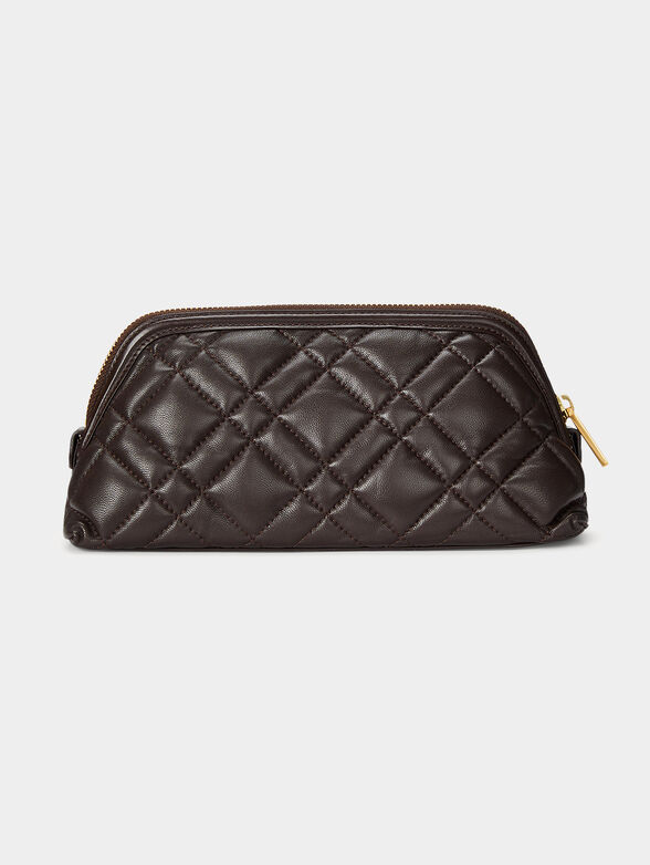 Brown pouch with quilted effect - 2