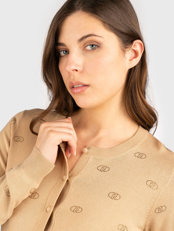 Cardigan with buttons and logo - 3