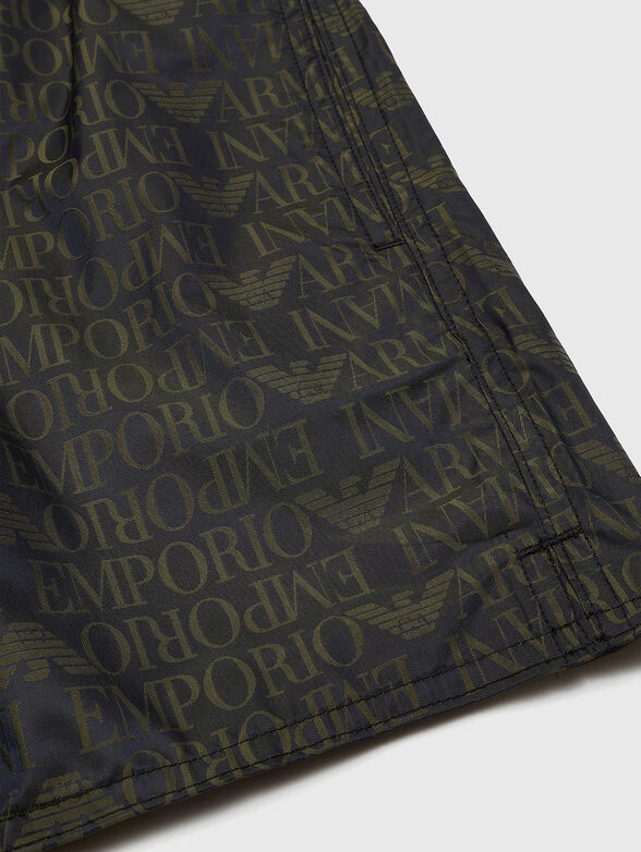 Beach shorts with logo print - 3