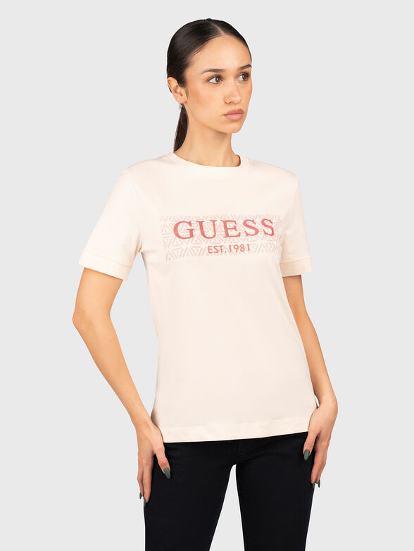 Black T-shirt with contrasting logo  - 1