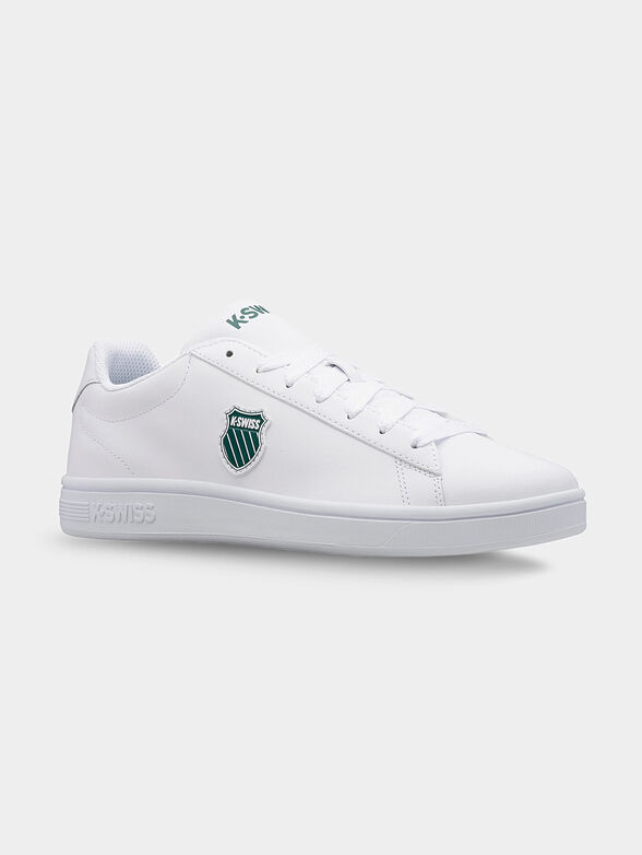 COURT SHIELD leather sneakers with green details - 1