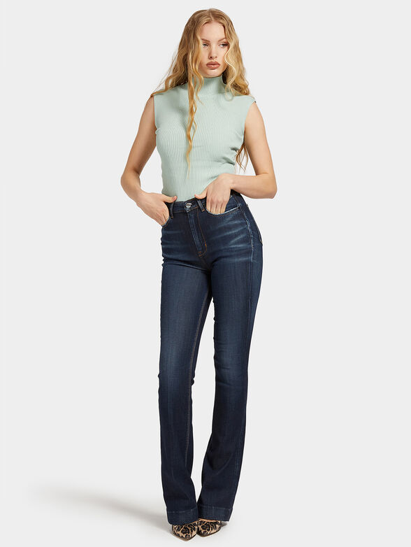 Knitted top LILY with elastic rib - 2