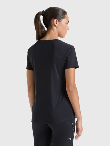 Black sports T-shirt with logo detail - 3