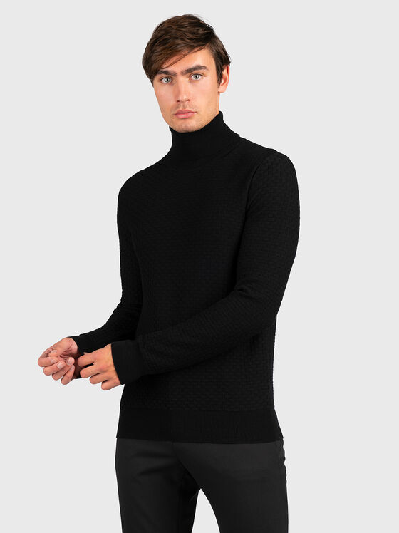 Merino wool turtle neck sweater - 1