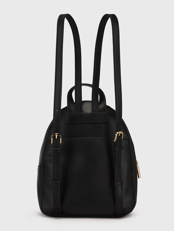 Black backpack with metal logo accent - 2