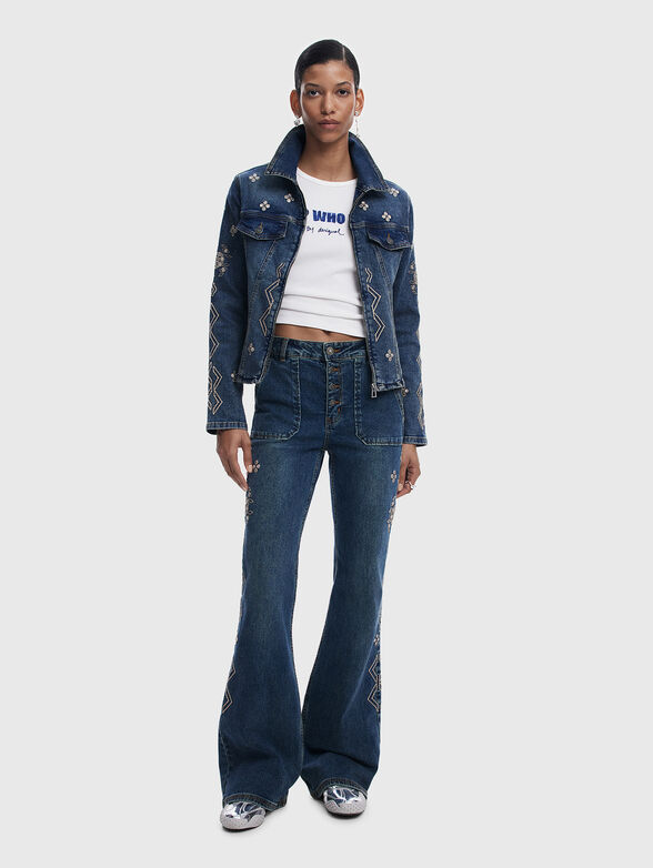 Embroidered denim jacket - 2