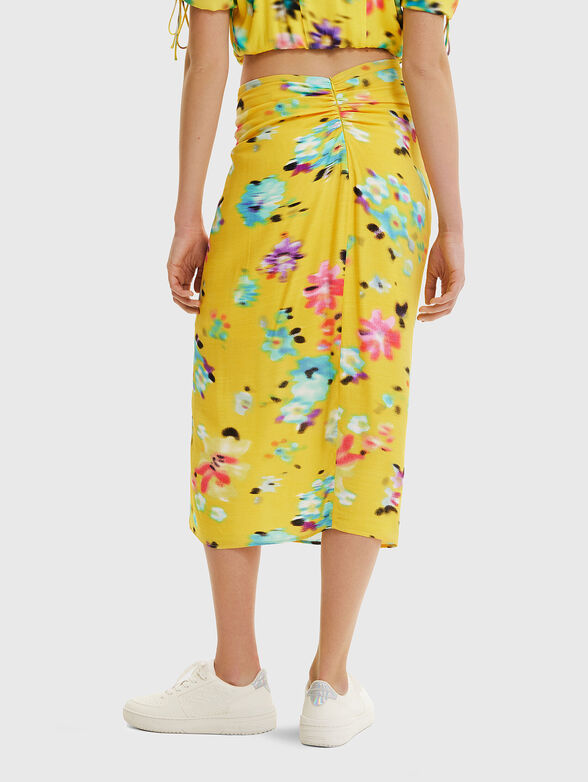 Midi skirt with floral print - 1