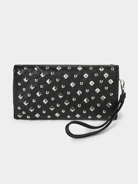 MORGAN black purse with studs and handle - 1