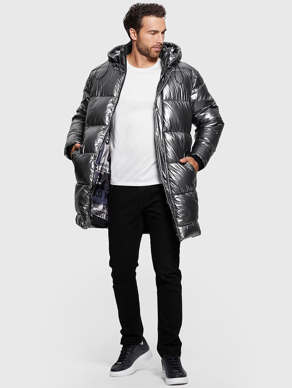 Puffer jacket with metallic effect - 2