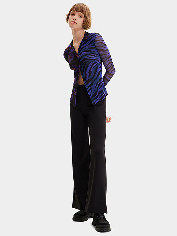 Black shirt with colorful print - 1
