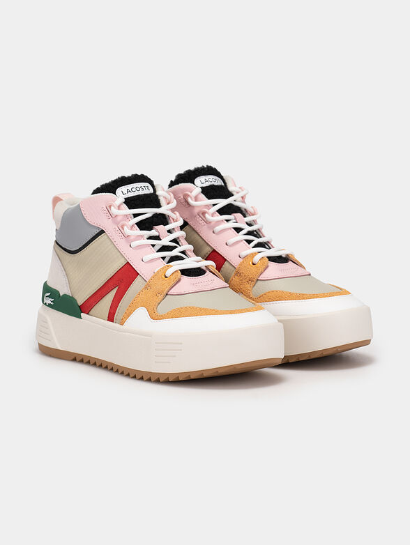 High-top sneakers with colorful inserts - 1