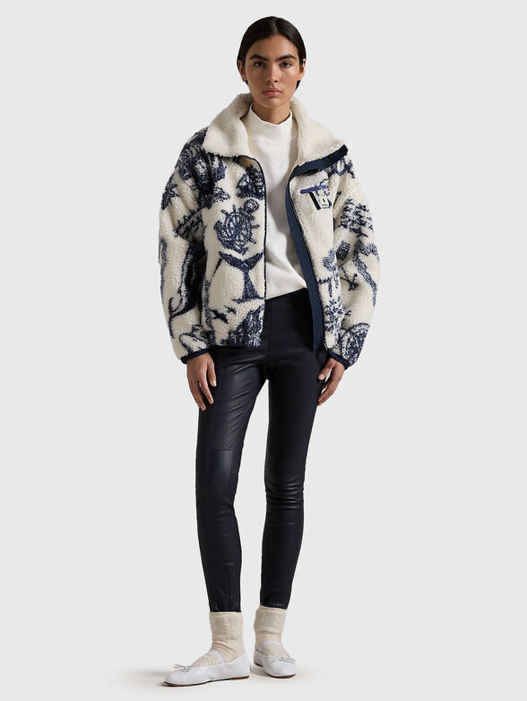 Sweathirt with zipper and high collar - 1