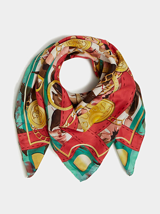 ALBI NATURE scarf with floral print - 1
