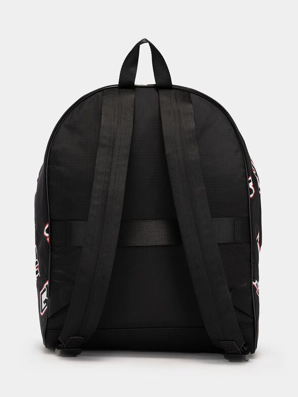 Black backpack with logo prints - 2