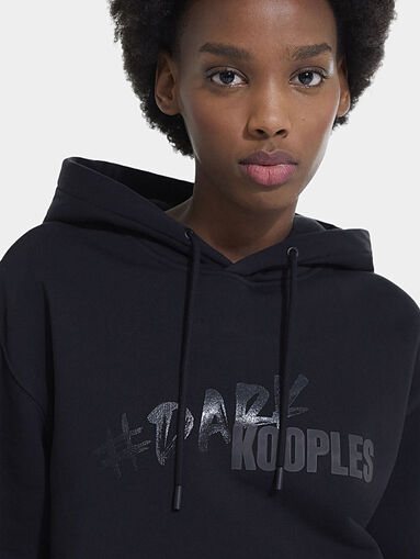 Hooded sweatshirt with logo print - 5