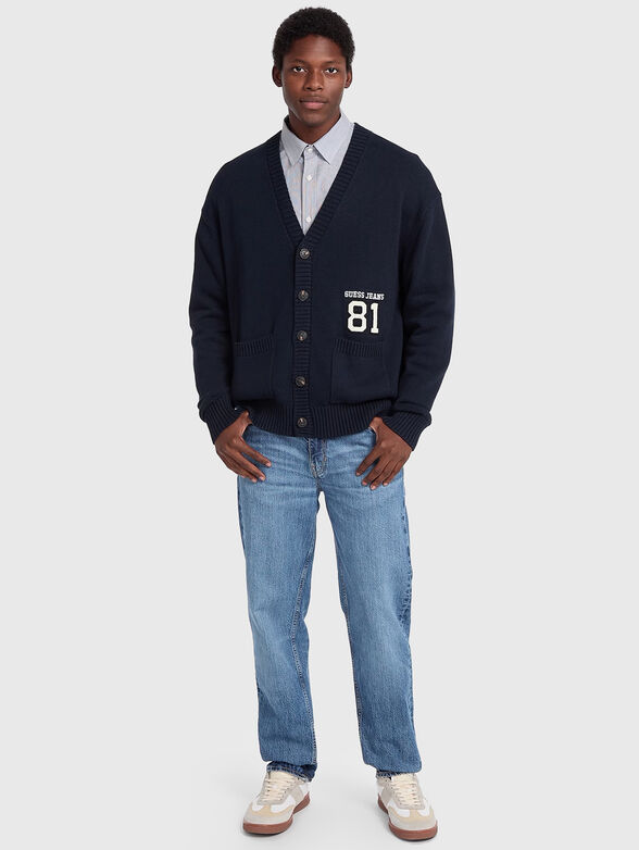 Cotton cardigan with patch - 1