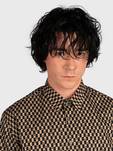 Short sleeve shirt with plaid print - 5