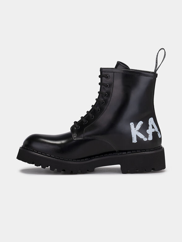 Ankle boots with logo inscription - 4