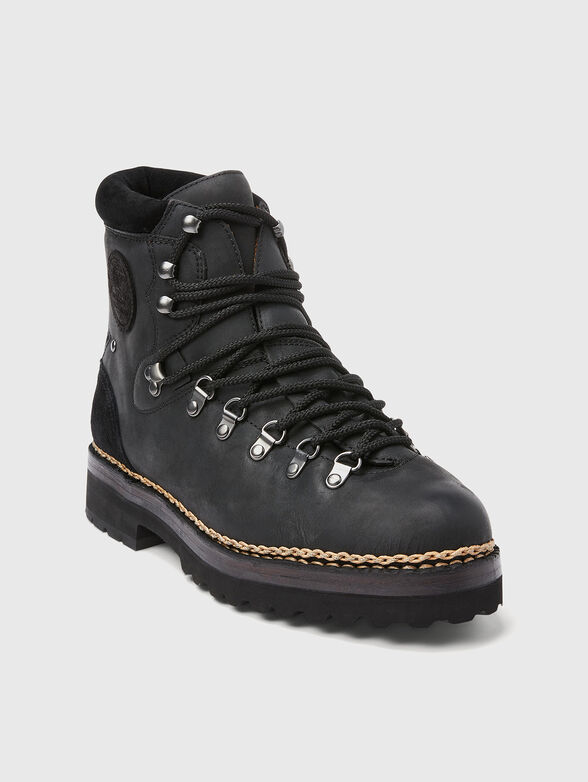Black leather boots - 1